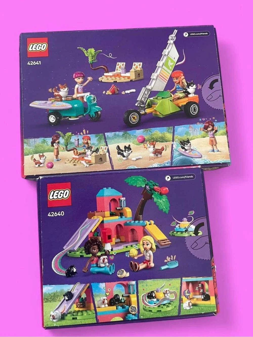 LEGO Friends Boxes - Teal, Pink & Green Sets